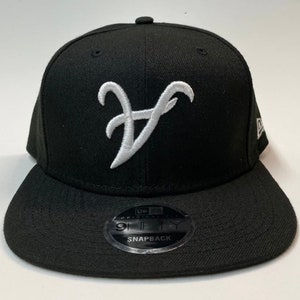 Upside Down &quot;A&quot; Black (white thread)