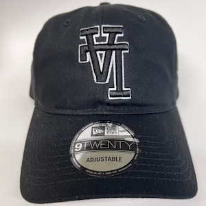 Upside Down &quot;LA&quot; Dad Hat Black (white outline/Black thread)