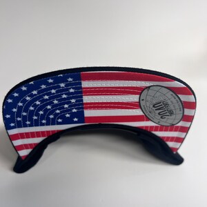 USA Flag bill &quot;LA&quot; Black (white thread)