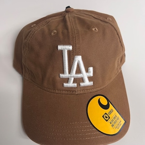 Carhartt Brown Canvas Dad Hat, “LA” (white thread)