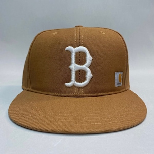 Carhartt Brown Snapback, Brooklyn B (white thread)