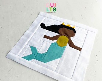PDF Quilt Block Pattern – Mermaid – Pirate Quilt