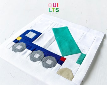 PDF Quilt Block Pattern – Tipper Truck – Vehicle Quilt