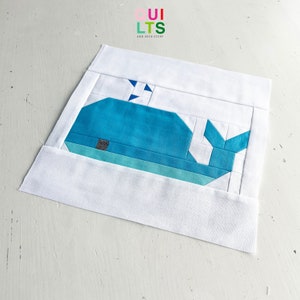 PDF Quilt Block Pattern – Whale – Pirate Quilt