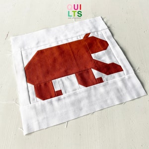 PDF Quilt Block Pattern – Bear – Animal Quilt