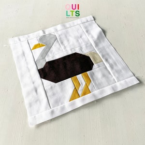 PDF Quilt Block Pattern – Ostrich – Animal Quilt