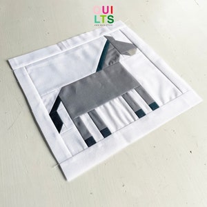 PDF Quilt Block Pattern – Donkey – Animal Quilt