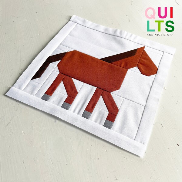 Horse Quilt Block Pattern Etsy