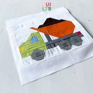 PDF Quilt Block Pattern – Dump Truck – Vehicle Quilt