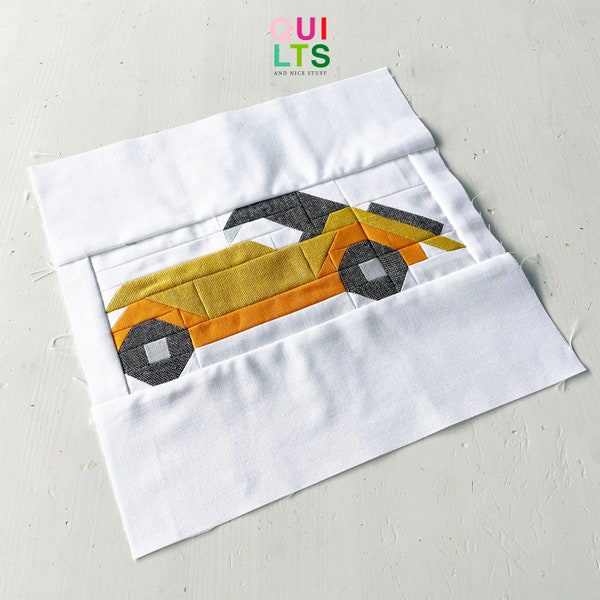PDF Quilt Block Pattern – Vehicle Quilt – Classic Car 6