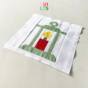 PDF Quilt Block Pattern – Lantern – Christmas Quilt – Christmas Present