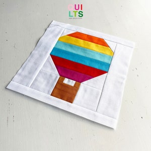 PDF Quilt Block Pattern – Air Hot Balloon – Vehicle Quilt