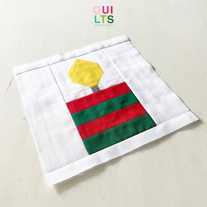 PDF Quilt Block Pattern – Candle – Christmas Quilt – Christmas Present