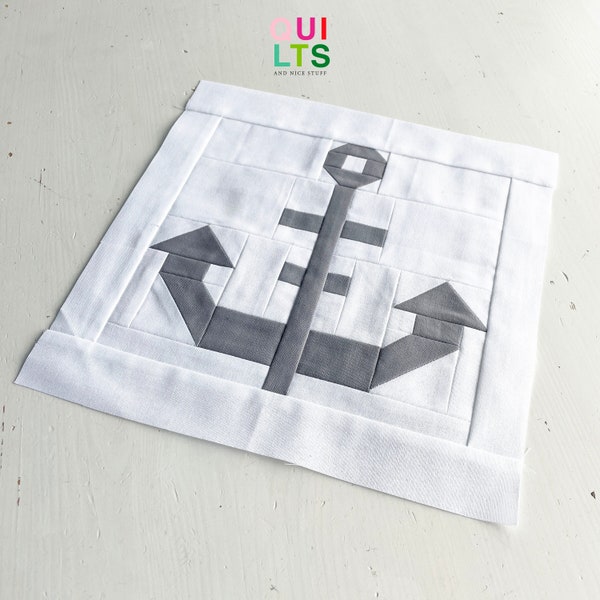 PDF Quilt Block Pattern – Anchor – Pirate Quilt