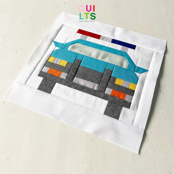 NEW! PDF Quilt Block Pattern – Police Car Front – Vehicle Quilt