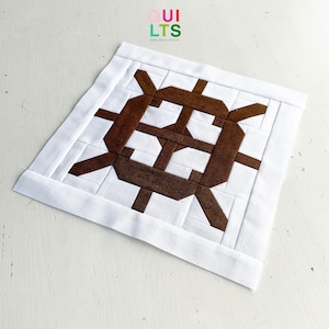 PDF Quilt Block Pattern – Steering Wheel – Pirate Quilt