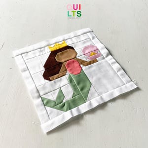 PDF Quilt Block Pattern – Mermaid with Shell – Underwater Quilt