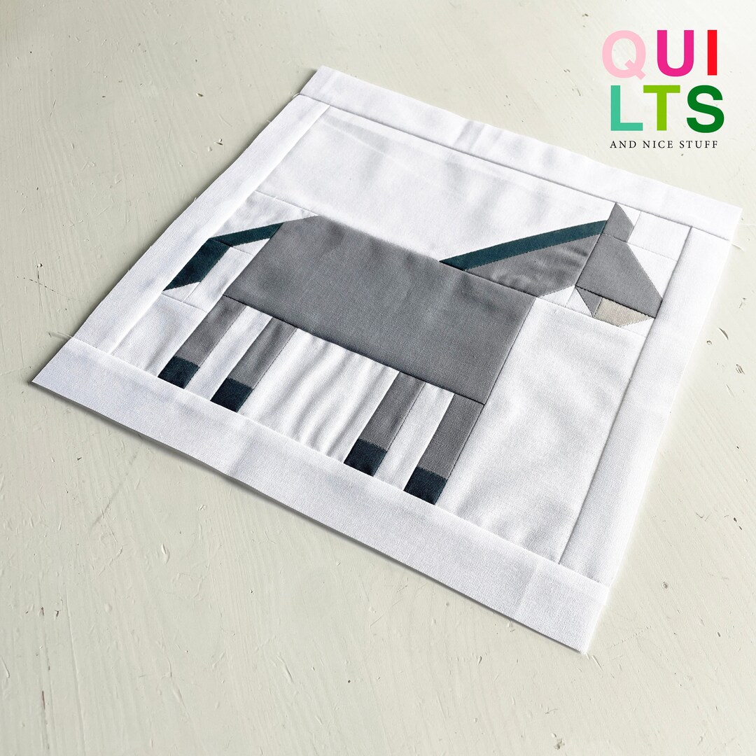 PDF Quilt Block Pattern Donkey Animal Quilt Etsy