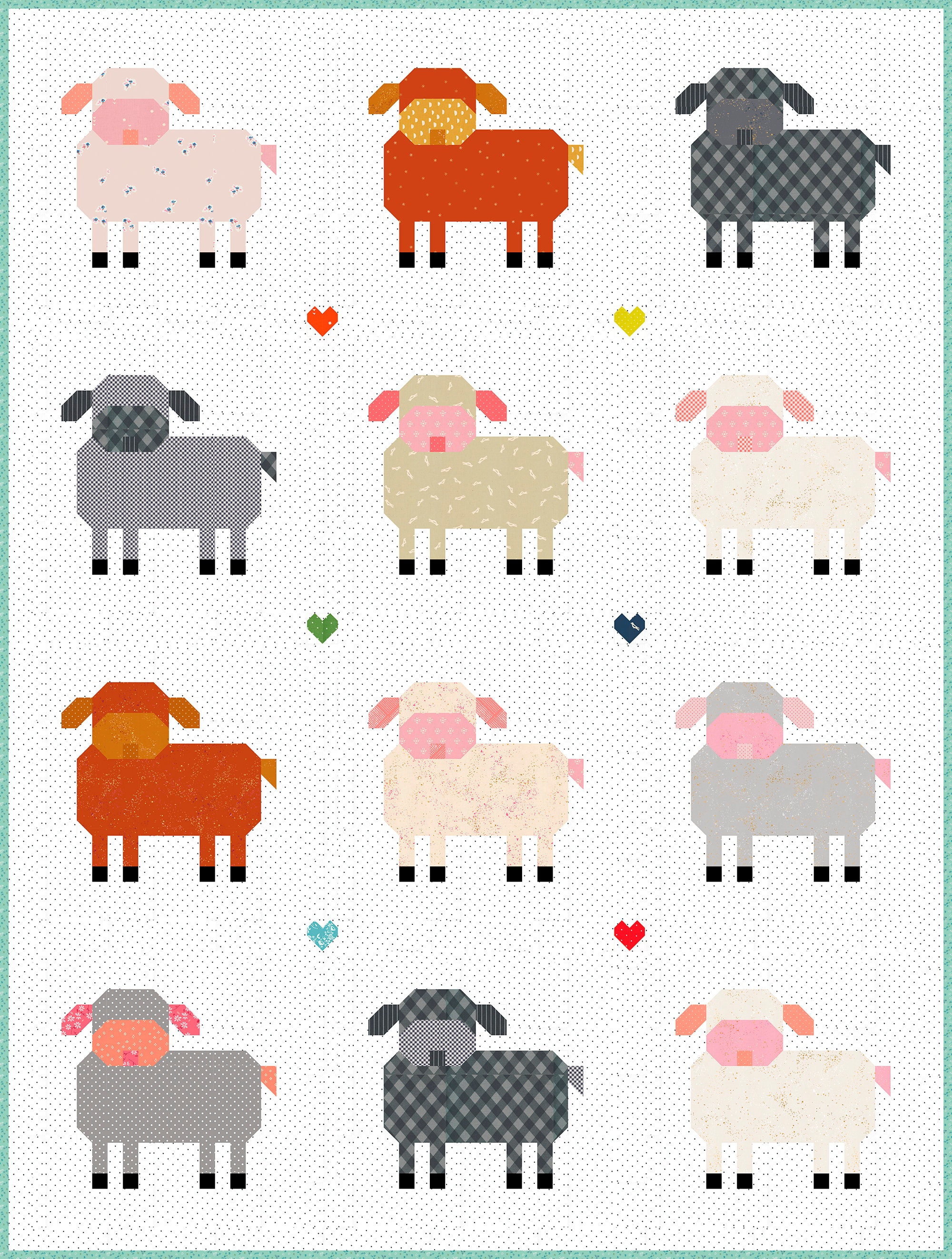 Pattern Blocks Sheep PDF Quilt Block Pattern – Lamb / Sheep – Animal Quilt - Etsy