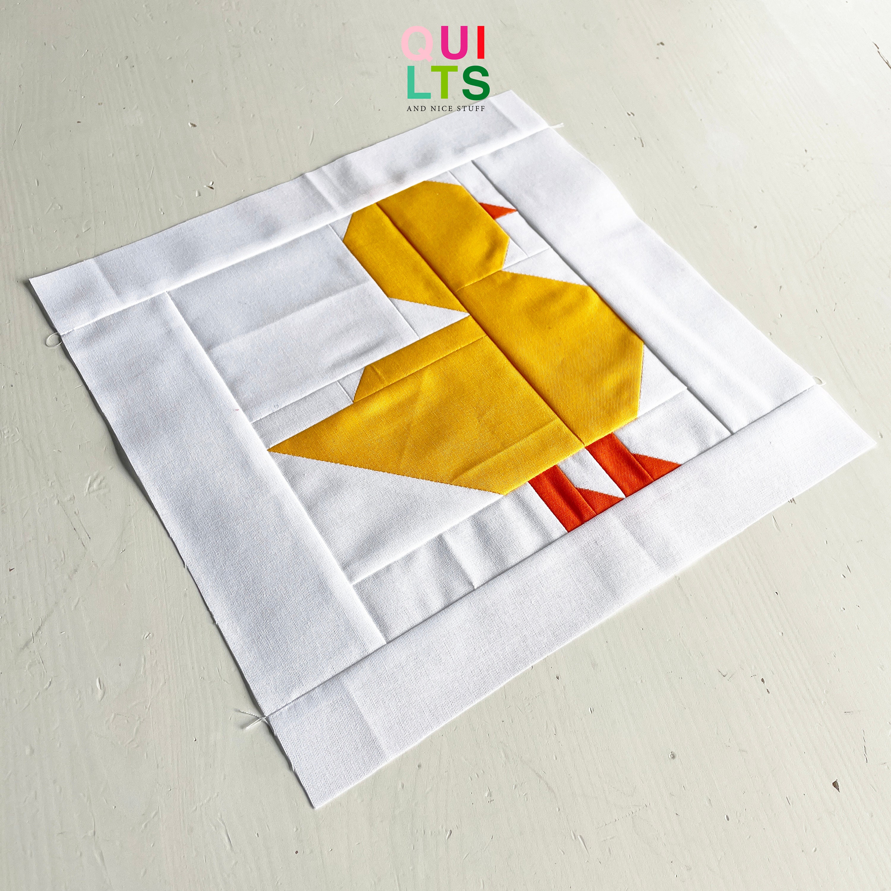 PDF Quilt Block Pattern – Chick – Animal Quilt - Etsy