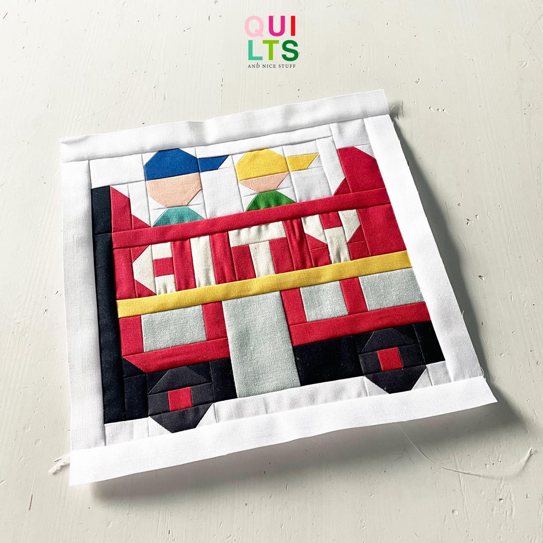 PDF Quilt Block Pattern – Sightseeing-bus – Vehicle Quilt - Etsy