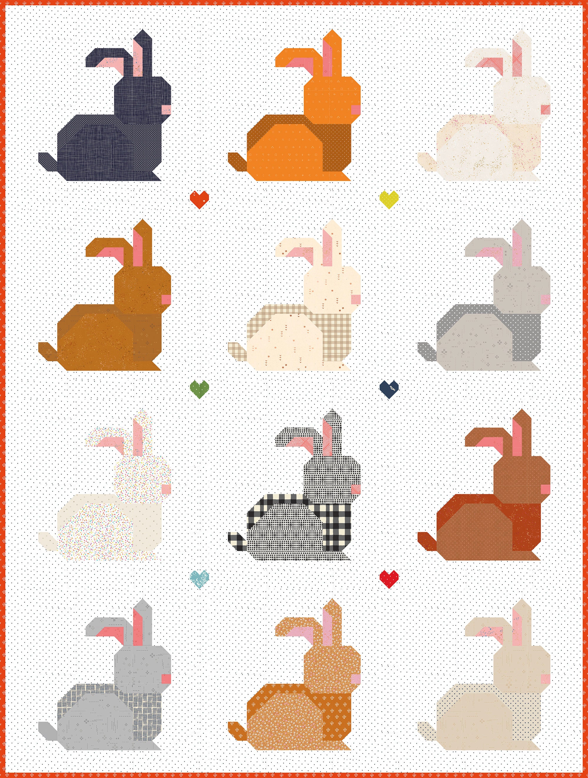 Pattern For Quilted Rabbit PDF Quilt Block Pattern – Rabbit – Animal Quilt - Etsy