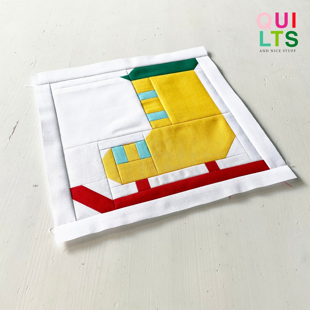 NEW PDF Quilt Block Pattern Ice Skates Christmas Quilt Christmas Present Etsy