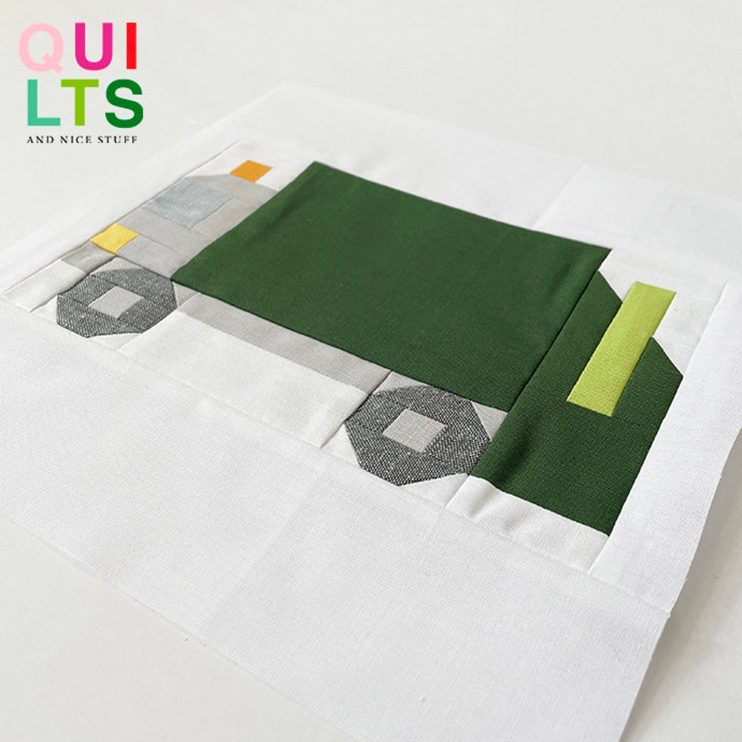 PDF Quilt Block Pattern Garbage Truck Vehicle Quilt Pattern Etsy