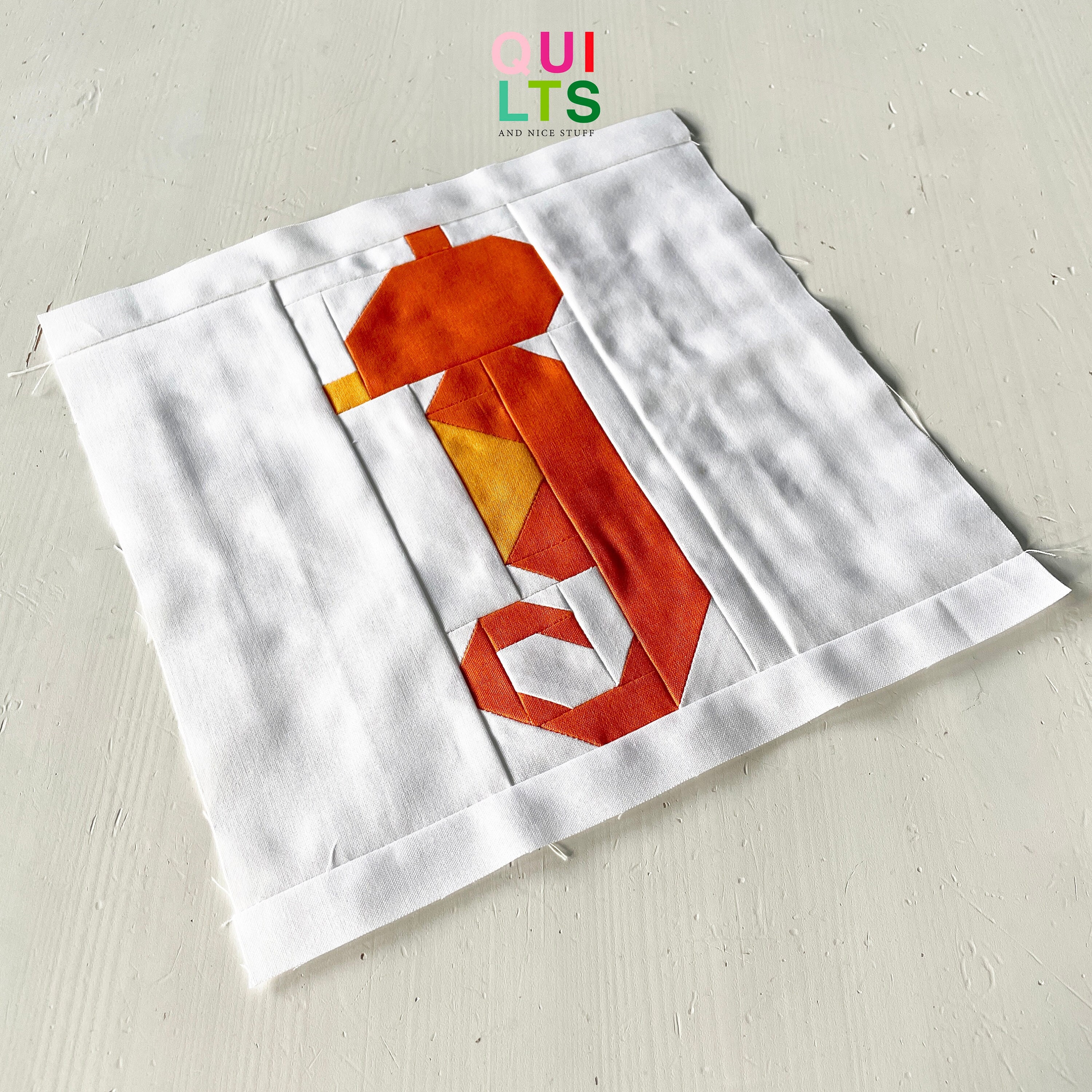 PDF Quilt Block Pattern – Seahorse – Animal Quilt