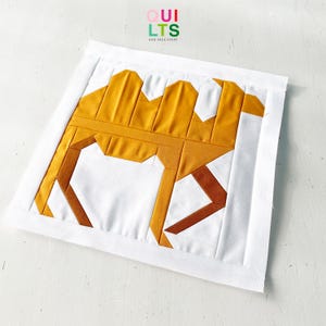 PDF Quilt Block Pattern – Camel – Animal Quilt
