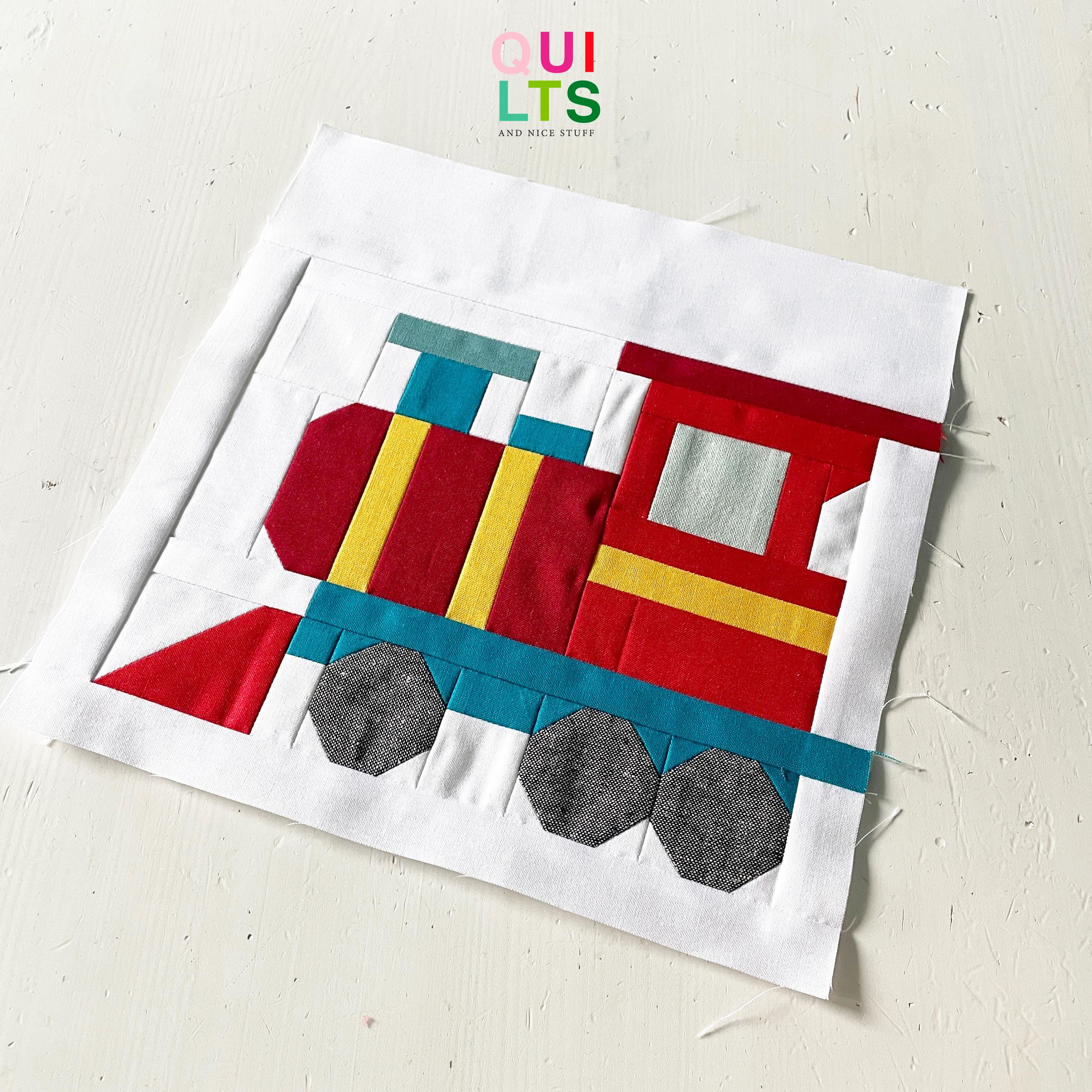 PDF Quilt Block Pattern – Circus Locomotive – Train Quilt - Etsy