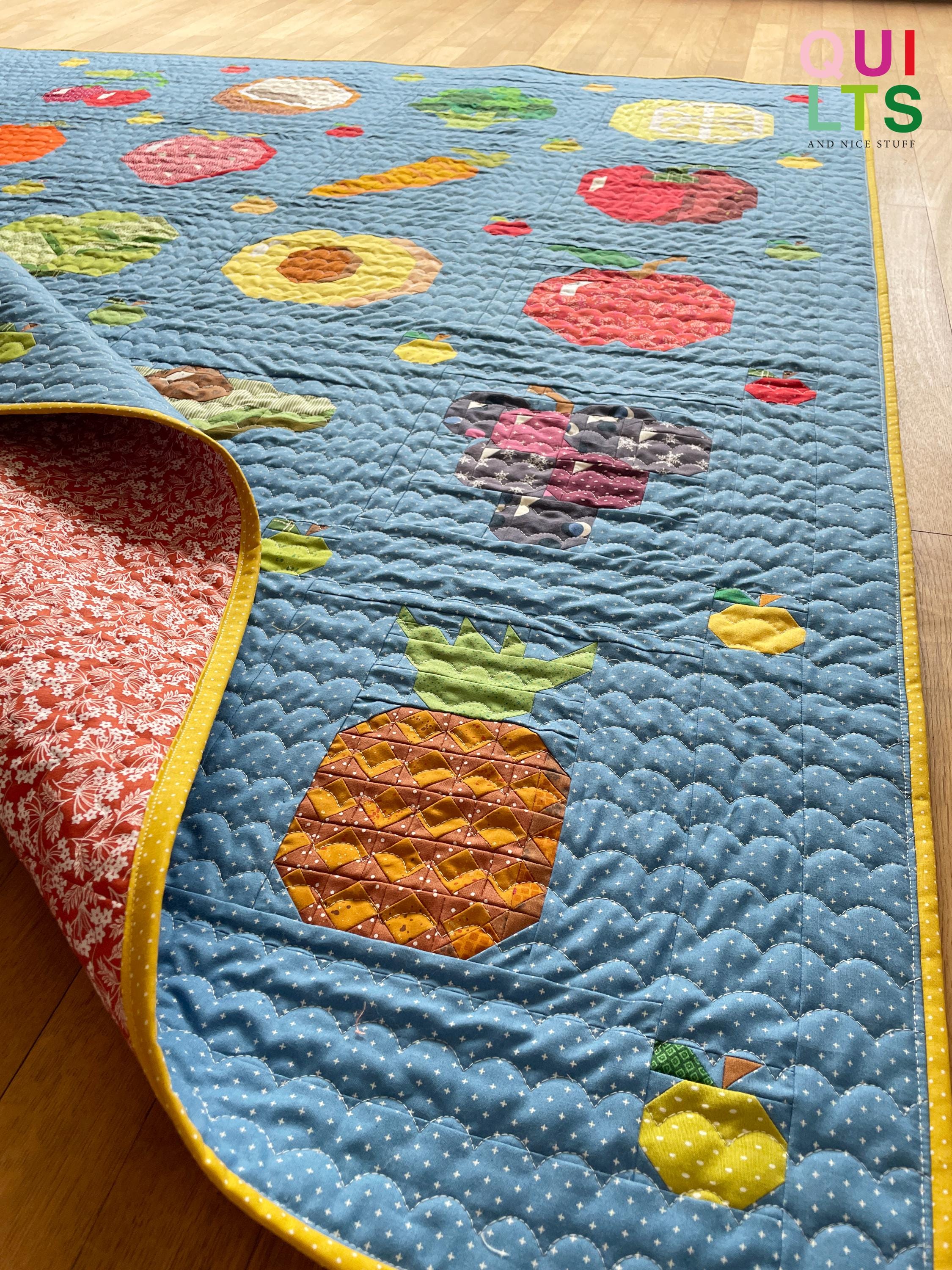 Vegetables Pattern Blocks PDF Quilt Block Pattern – Open Apple – Fruits & Vegetables Quilt - Etsy