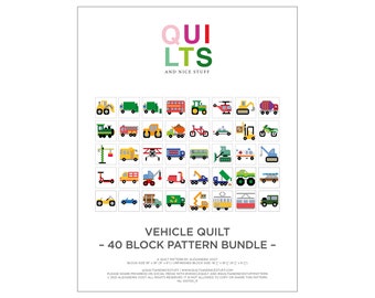 40 Vehicle Quilt Block Pattern Bundle