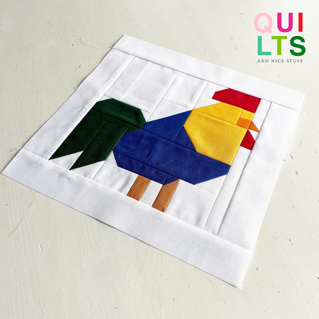 PDF Quilt Block Pattern Rooster Animal Quilt - Etsy