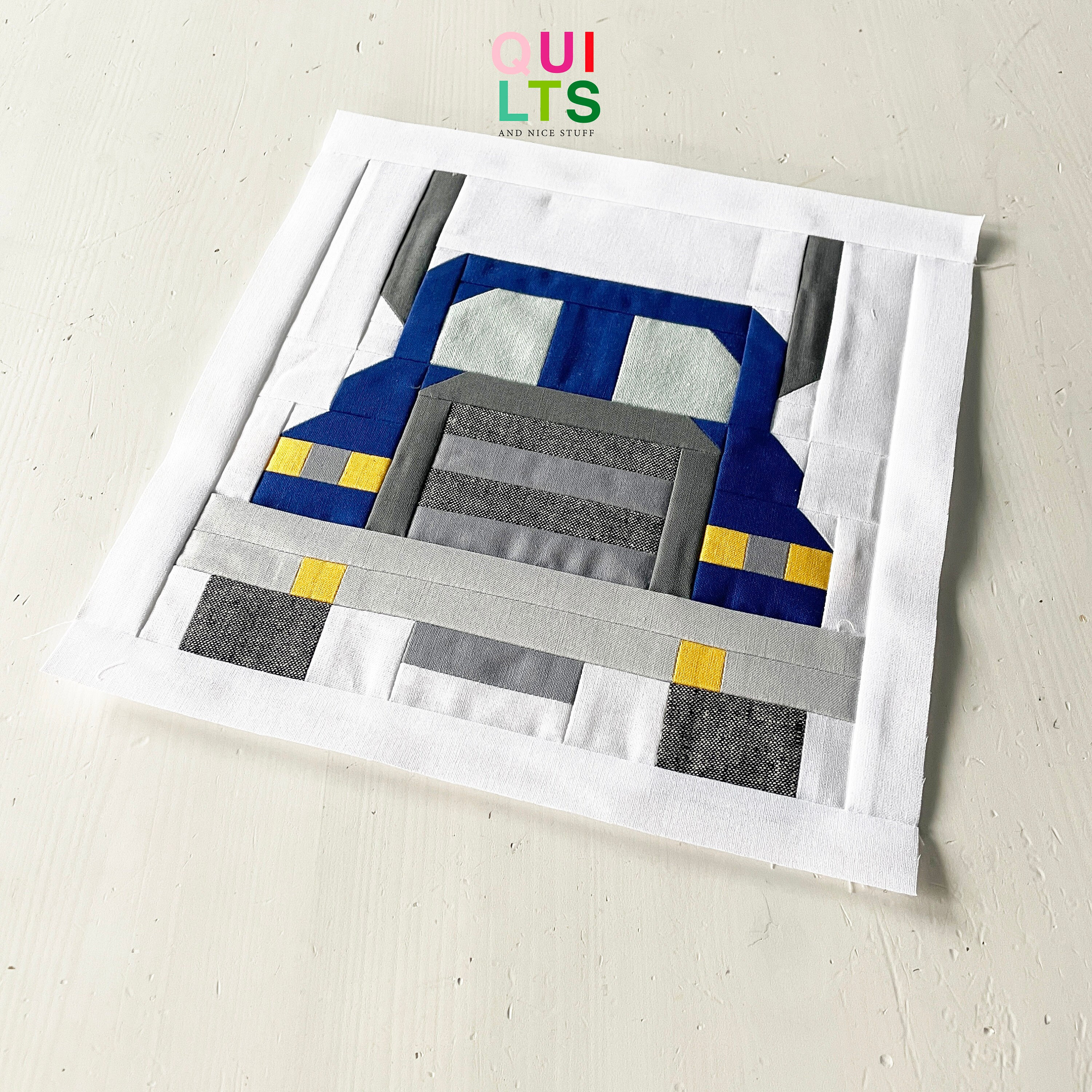NEW! PDF Quilt Block Pattern – Truck Front – Vehicle Quilt