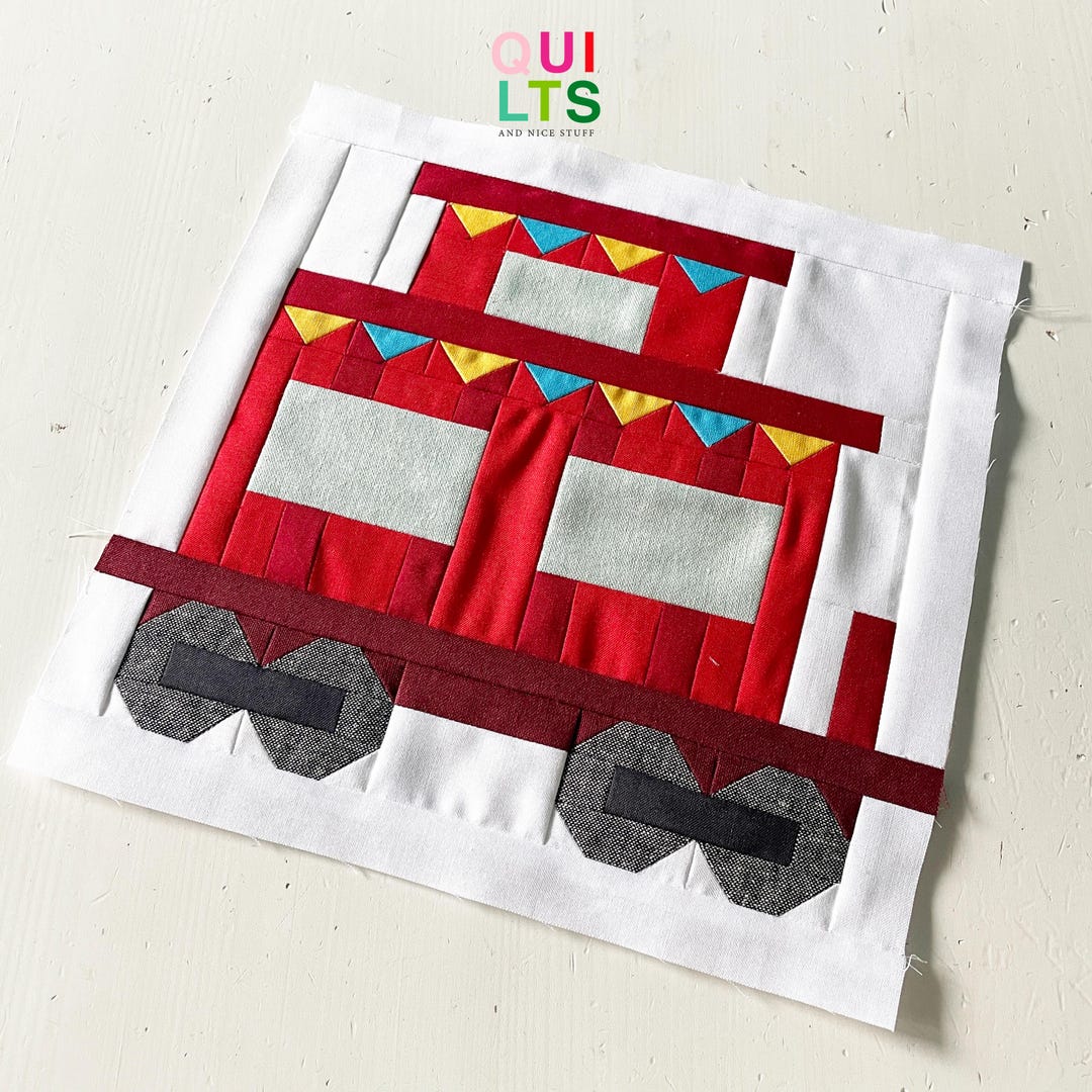 PDF Quilt Block Pattern – Circus Sleeping Car Wagon – Train Quilt - Etsy