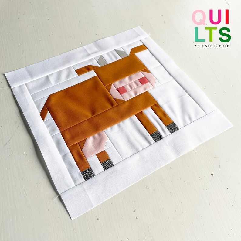 PDF Quilt Block Pattern Cow Animal Quilt - Etsy