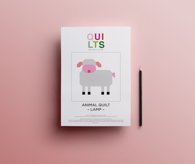 Pattern Blocks Sheep PDF Quilt Block Pattern – Lamb / Sheep – Animal Quilt - Etsy