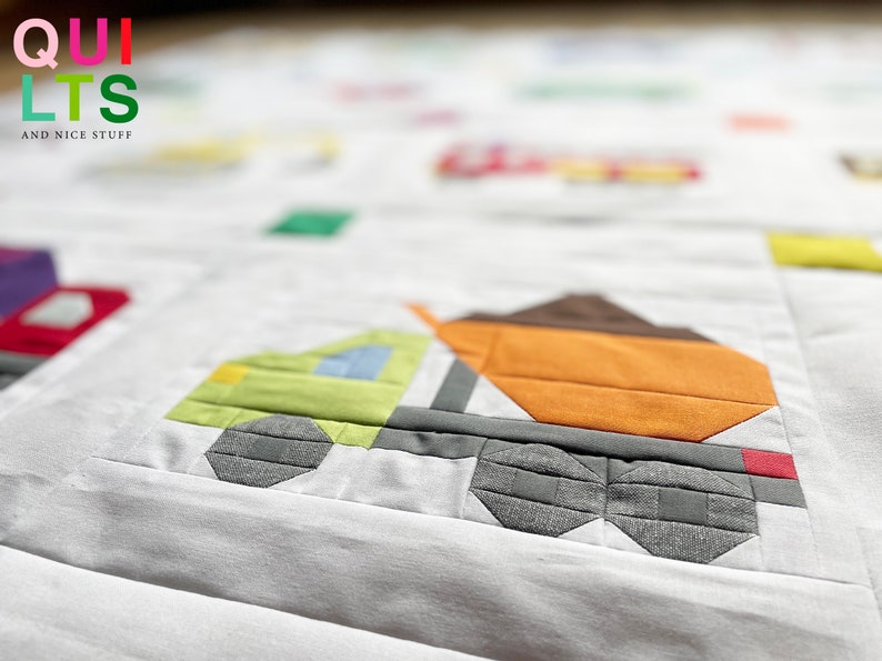 9 Vehicle Quilt Block Pattern Bundle Etsy