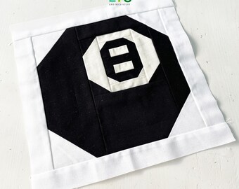 PDF Quilt Block Pattern – Billard Ball – Sport Quilt