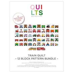 PDF Anleitungspaket – 12 Zug Quilt Block Bundle, individuelle Blockauswahl – 12 aus 52 Blöcken