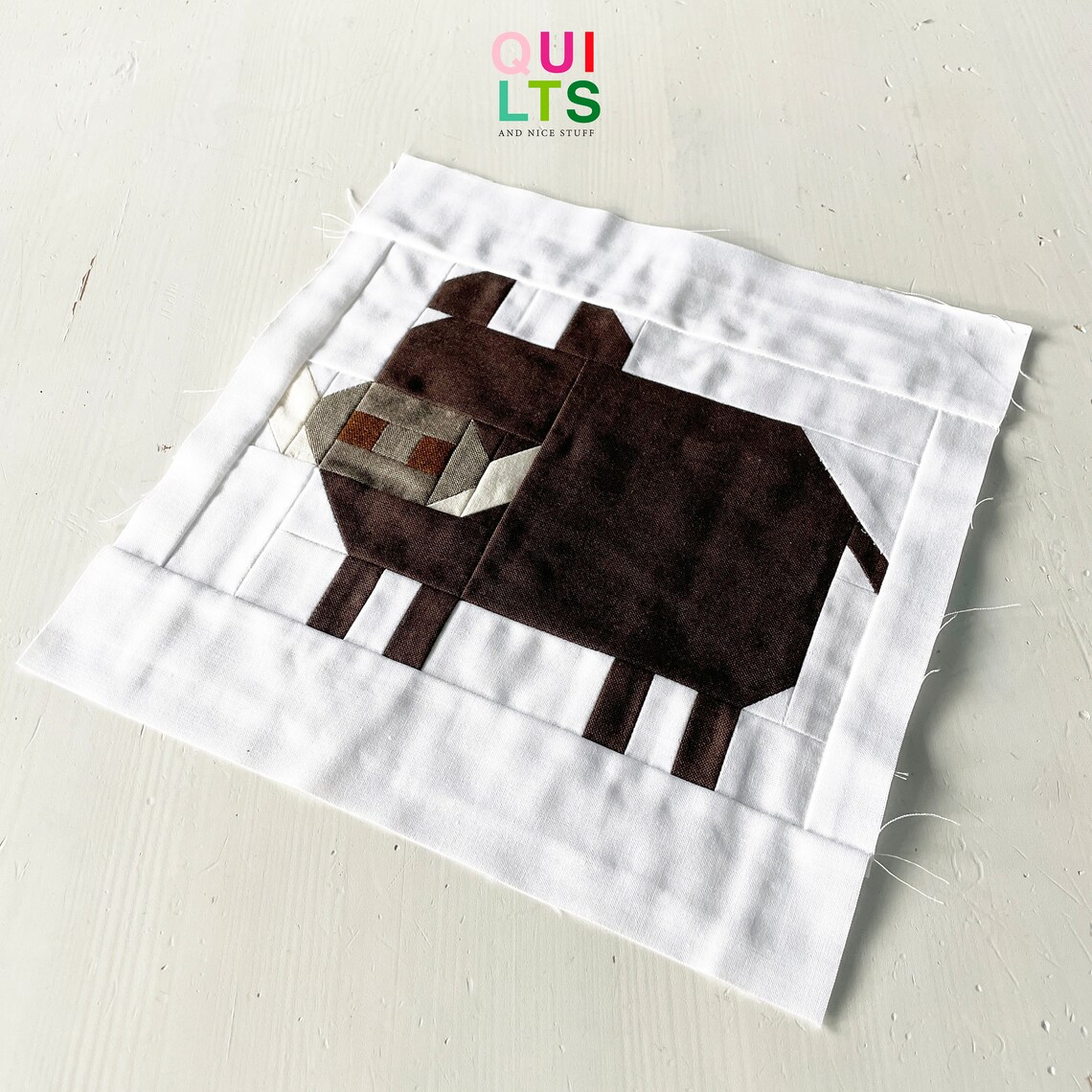 Boar Pattern PDF Quilt Block Pattern – Wild Boar – Animal Quilt - Etsy