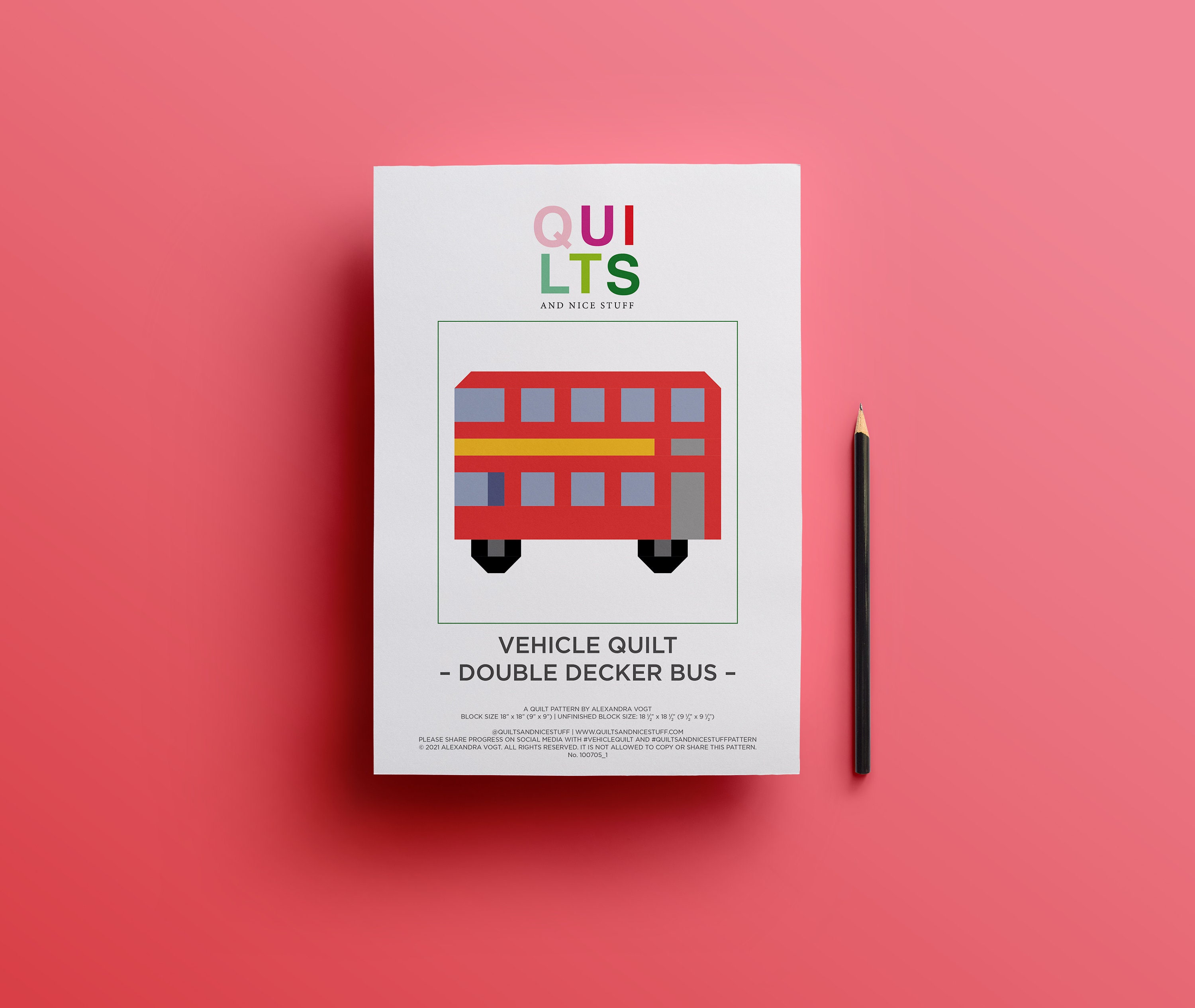 PDF Quilt Block Pattern – Doubledecker Bus – Vehicle Quilt - Etsy