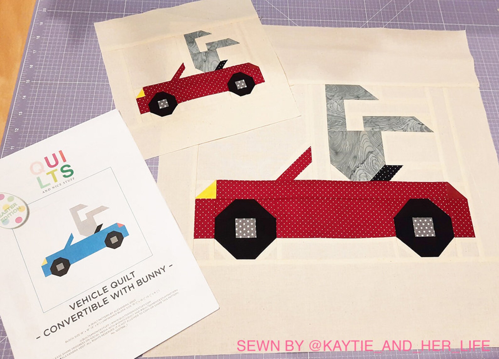 PDF Quilt Block Pattern – Convertible With Bunny – Easter Edition ...