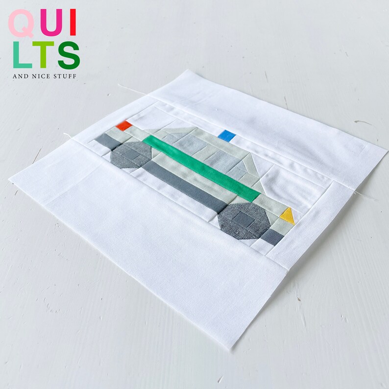 PDF Quilt Block Pattern Police Car Vehicle Quilt Etsy