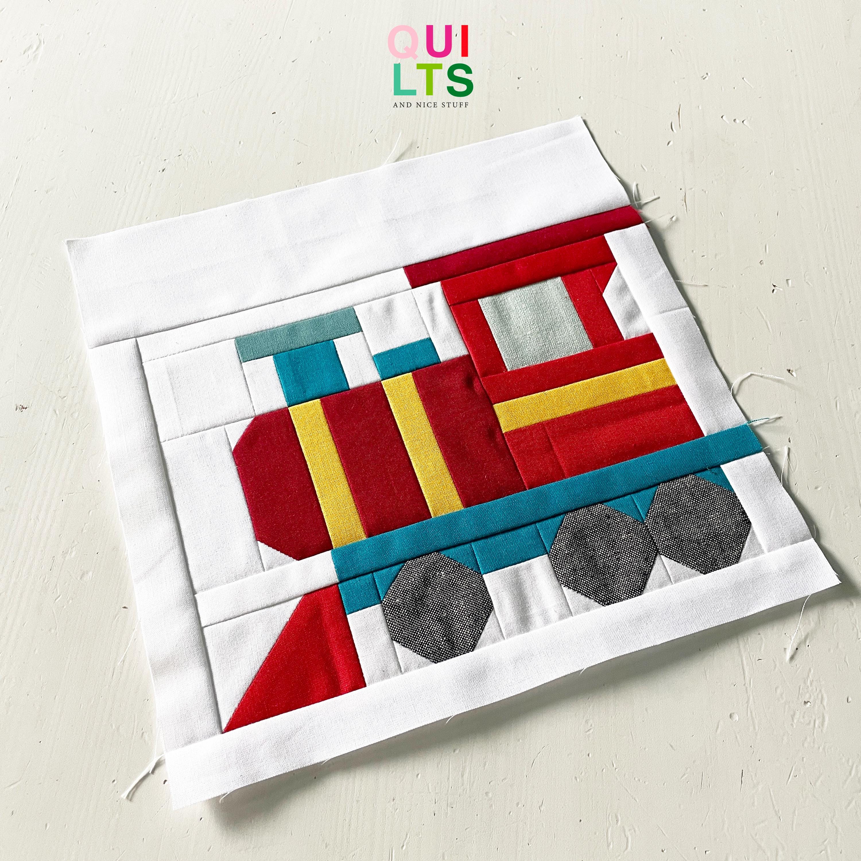 PDF Quilt Block Pattern – Circus Locomotive – Train Quilt - Etsy