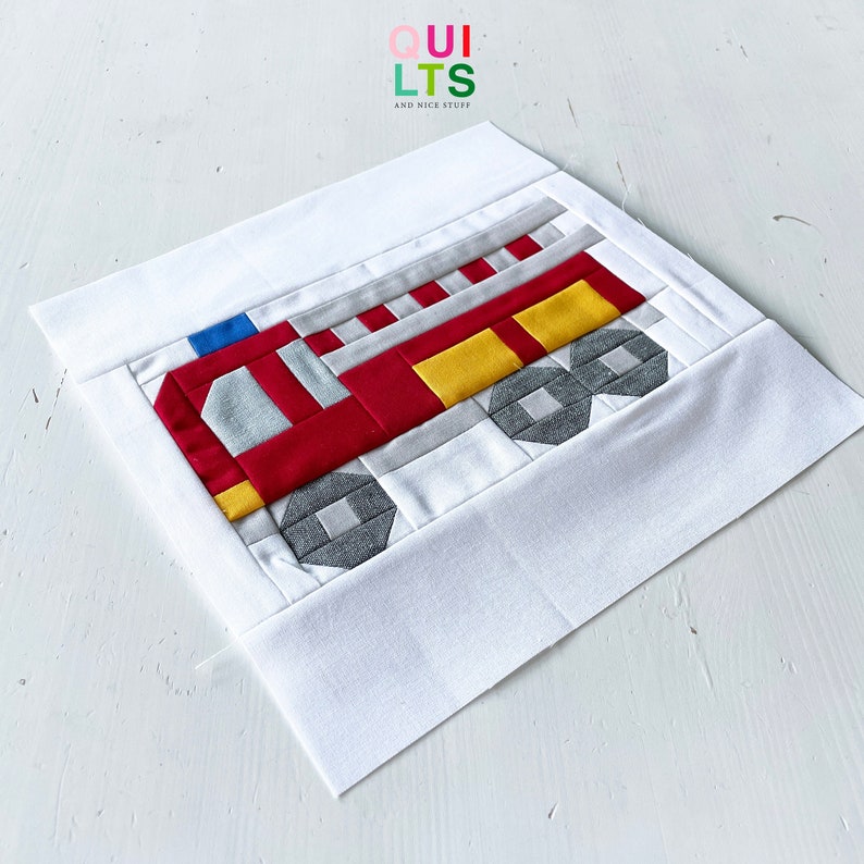 PDF Quilt Block Anleitung – Feuerwehr Bild 1