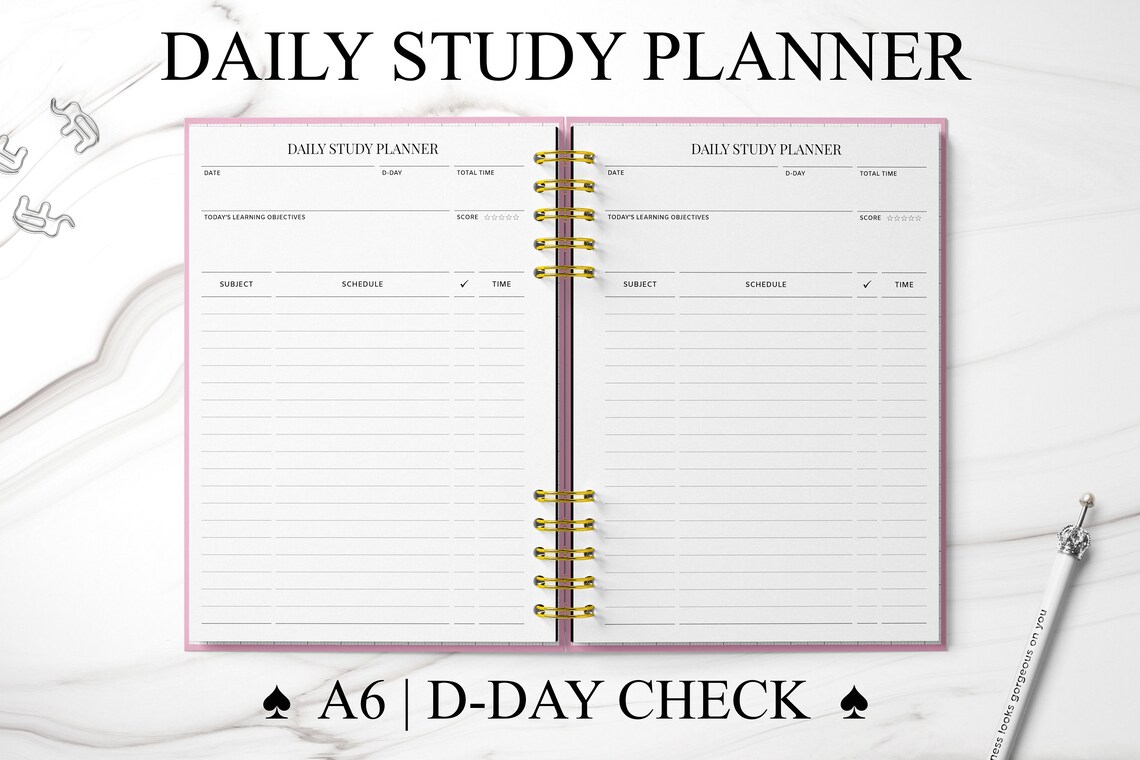 EXAM PLANNER STUDY Planner Preparation Study Student Etsy