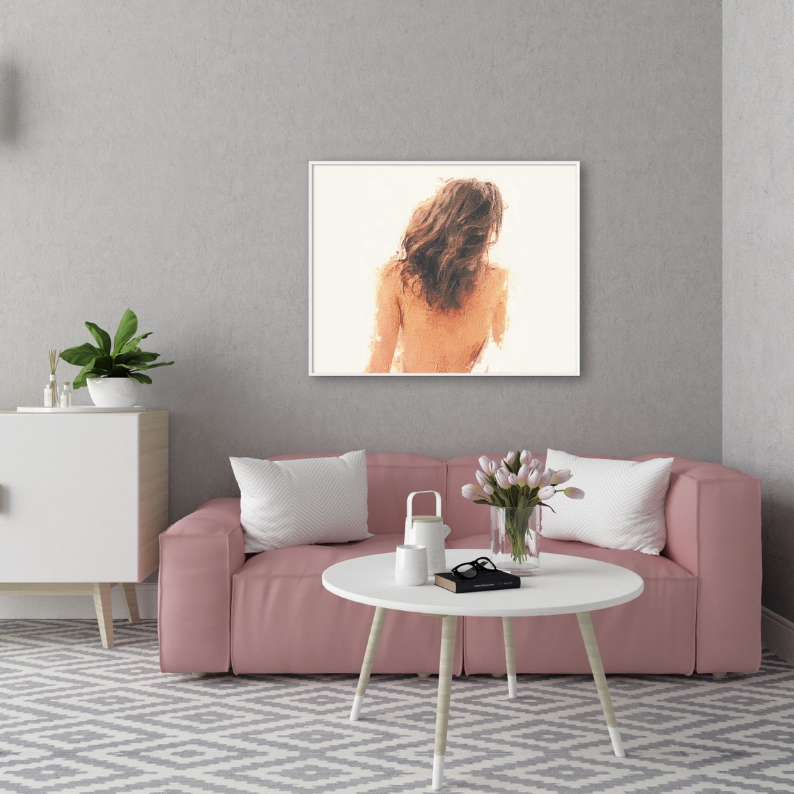 Download Horizontal Frame Mockup Living Room Frame Mockup Home Decor | Etsy