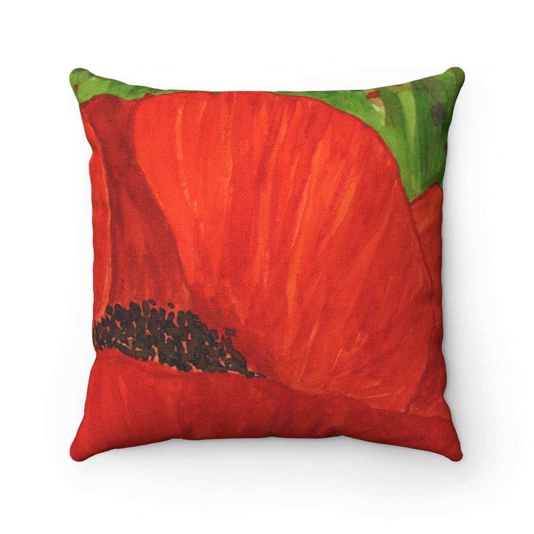 Poppy Pillow Cover Etsy
